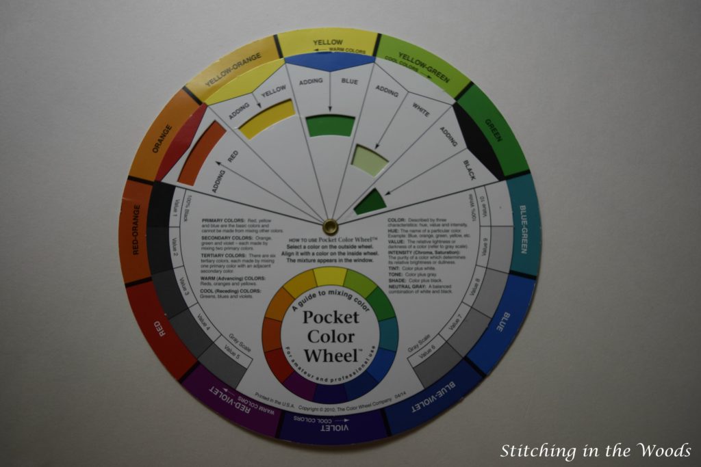 The front side of my trusty color wheel.
