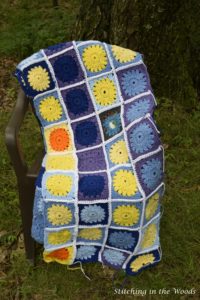 First 4 rows of the temperature blanket